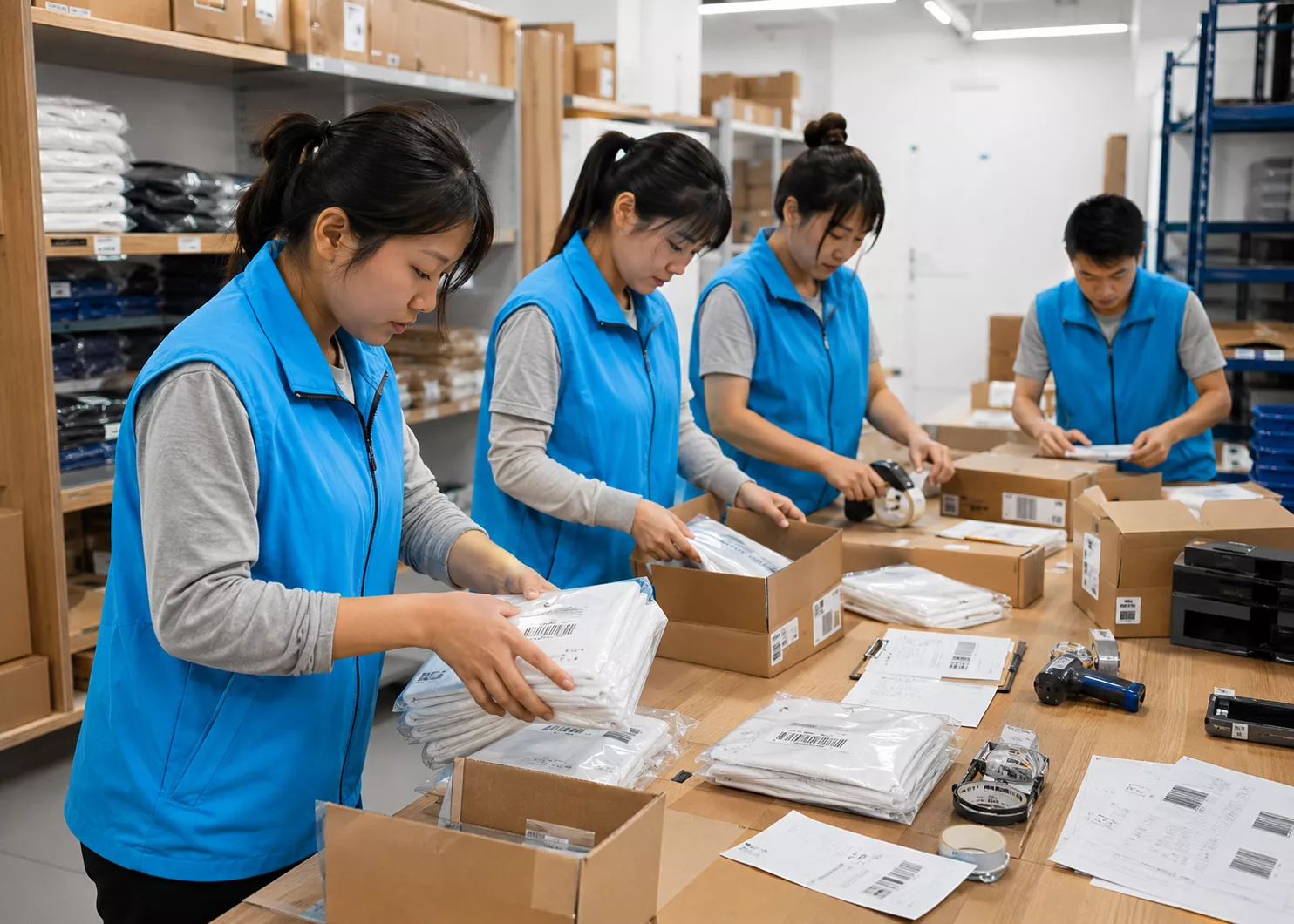 BSDropshipping clothing packing station