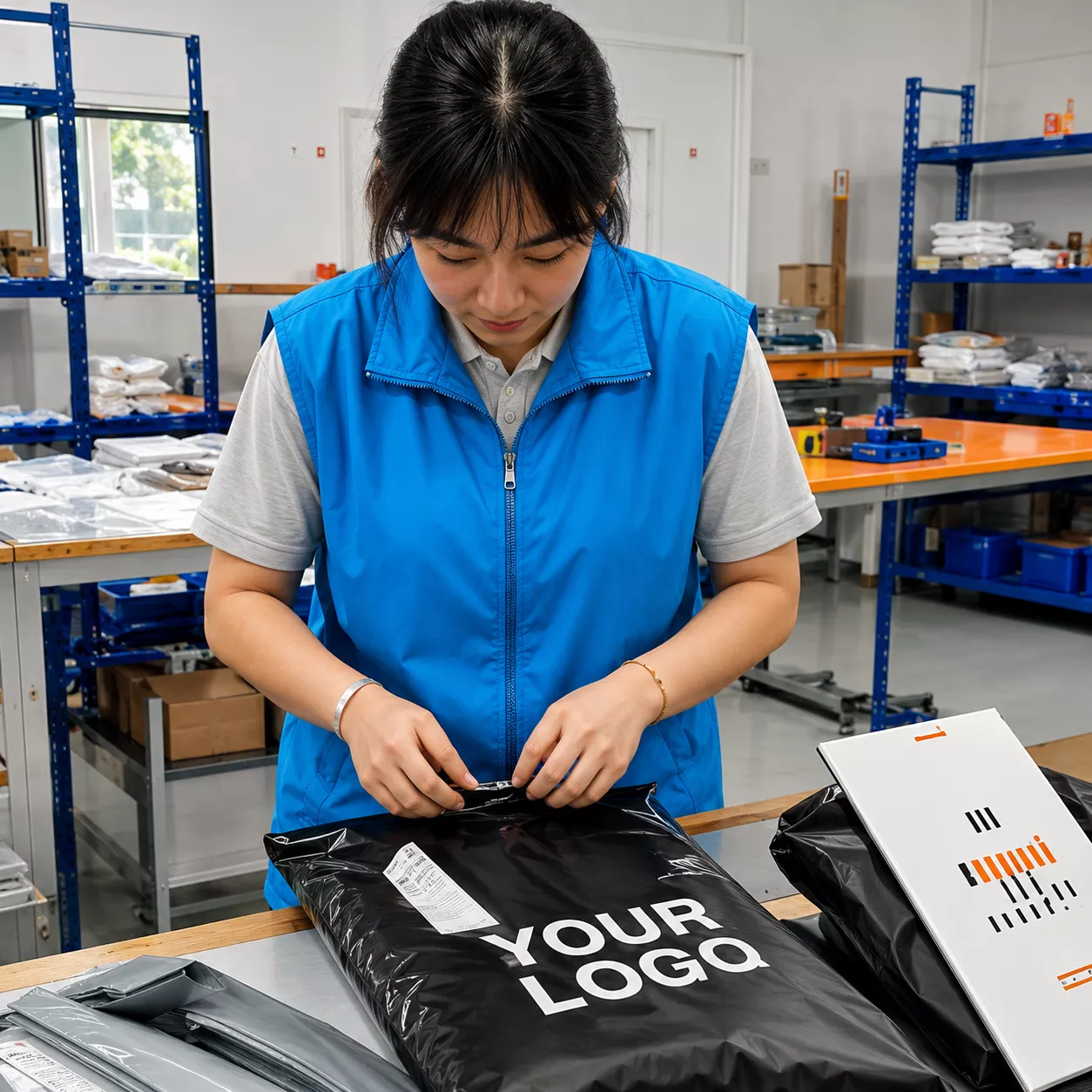 BSDropshipping employee adding private-label branding