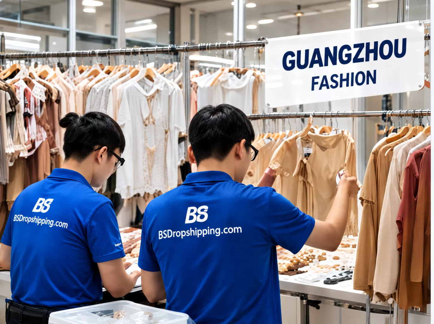 BSDropshipping apparel sourcing team in Guangzhou